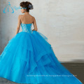 Tulle Satin Ärmellos Kristall Sexy Quinceanera Kleider Ballkleid